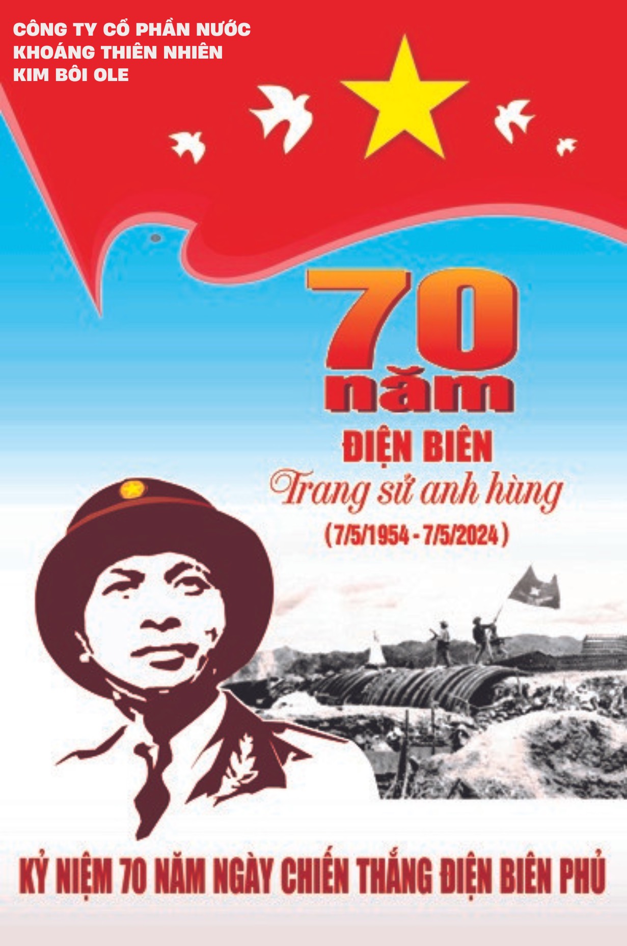 Kỷ niệm 70 năm chiến thắng Điện Biên Phủ 1954 - 2024. Chiến thắng lịch sử Điện Biên Phủ (7/5/1954 - 7/5/2024) mãi mãi là niềm tự hào của quân và dân Việt Nam. 